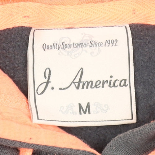 J. America Women's Grey Orange Coors Brewery Hoodie Size M Casual Pullover