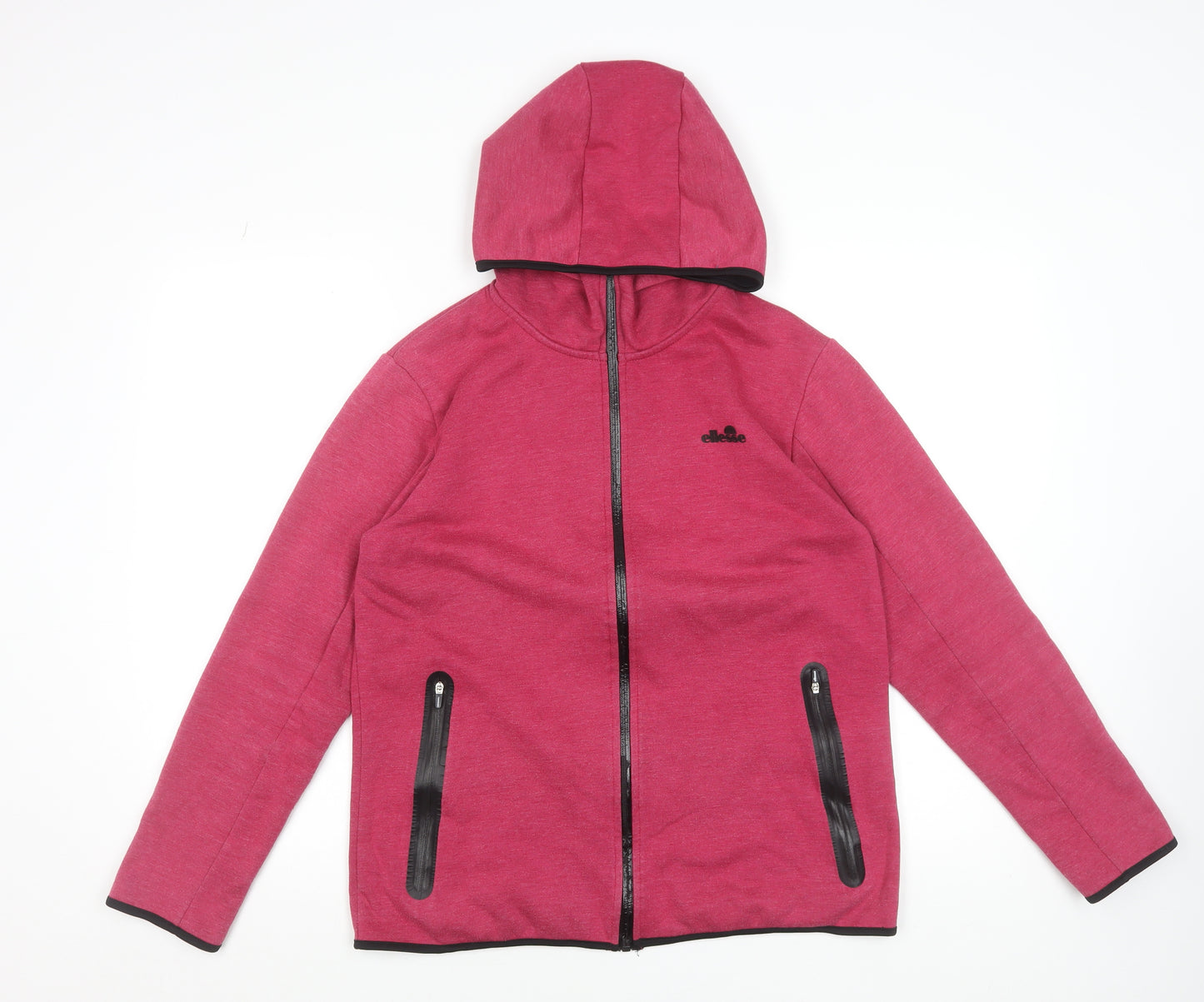 Ellesse Women's Pink Full Zip Hoodie L Polyester Blend Casual