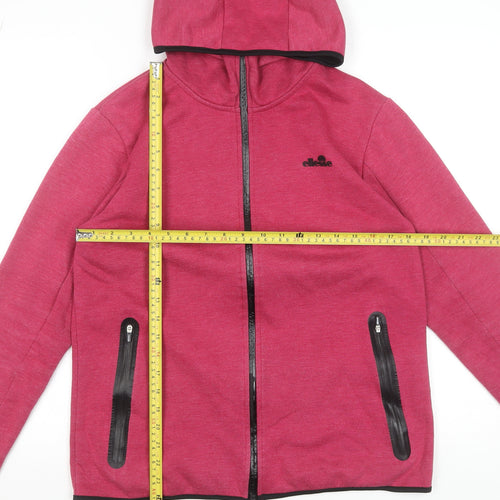 Ellesse Women's Pink Full Zip Hoodie L Polyester Blend Casual