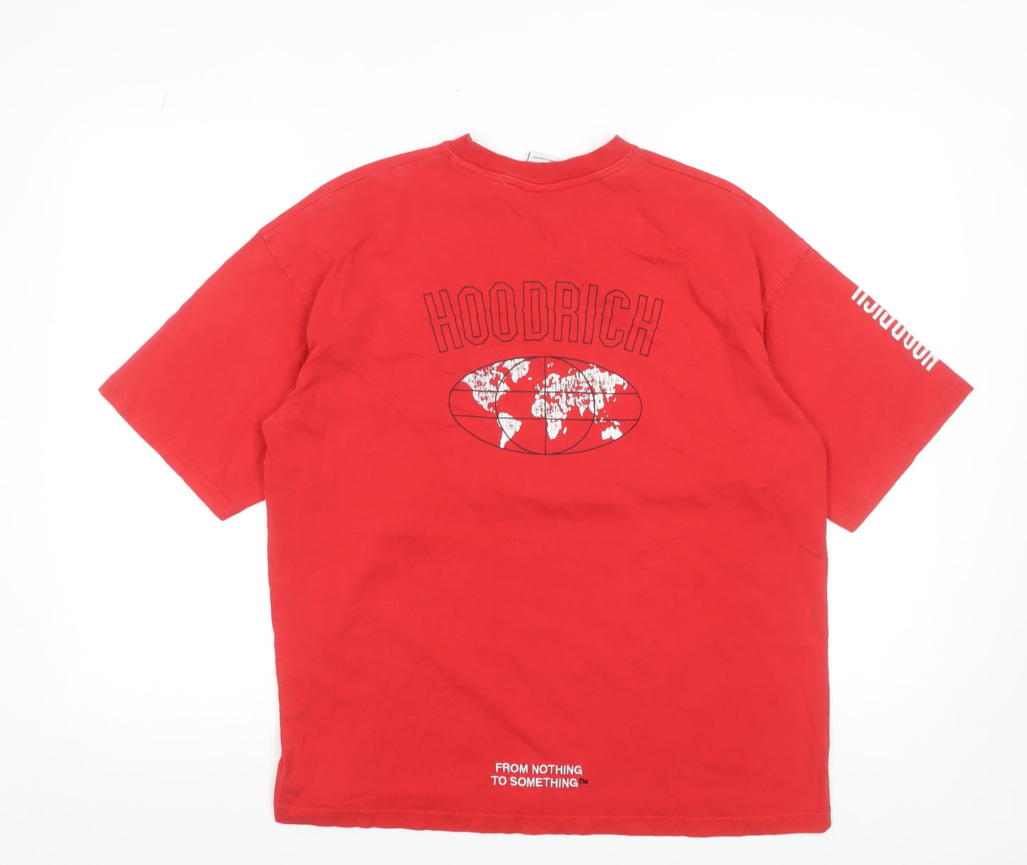 Hoodrich Men's Red Graphic Print Crew Neck T-Shirt XS