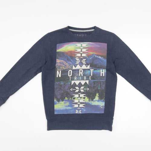 Sugar Rush Boys Blue Graphic Pullover Sweatshirt 10-11 Years Regular Fit