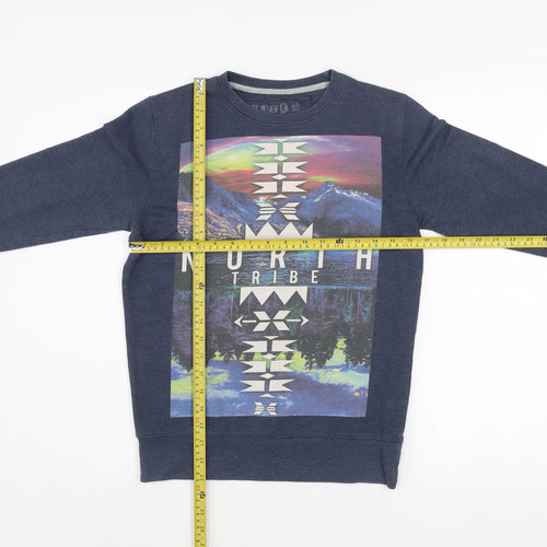 Sugar Rush Boys Blue Graphic Pullover Sweatshirt 10-11 Years Regular Fit