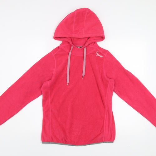 TOG24 Womens Pink Fleece Hoodie Size 10/12 Long Sleeve Pullover