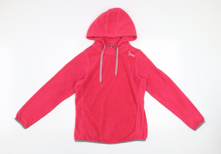 TOG24 Womens Pink Fleece Hoodie Size 10/12 Long Sleeve Pullover