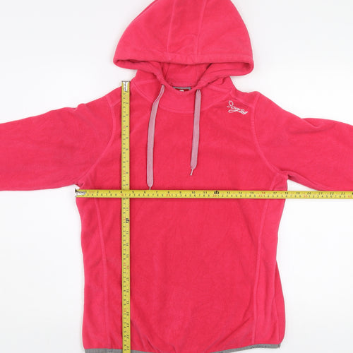 TOG24 Womens Pink Fleece Hoodie Size 10/12 Long Sleeve Pullover