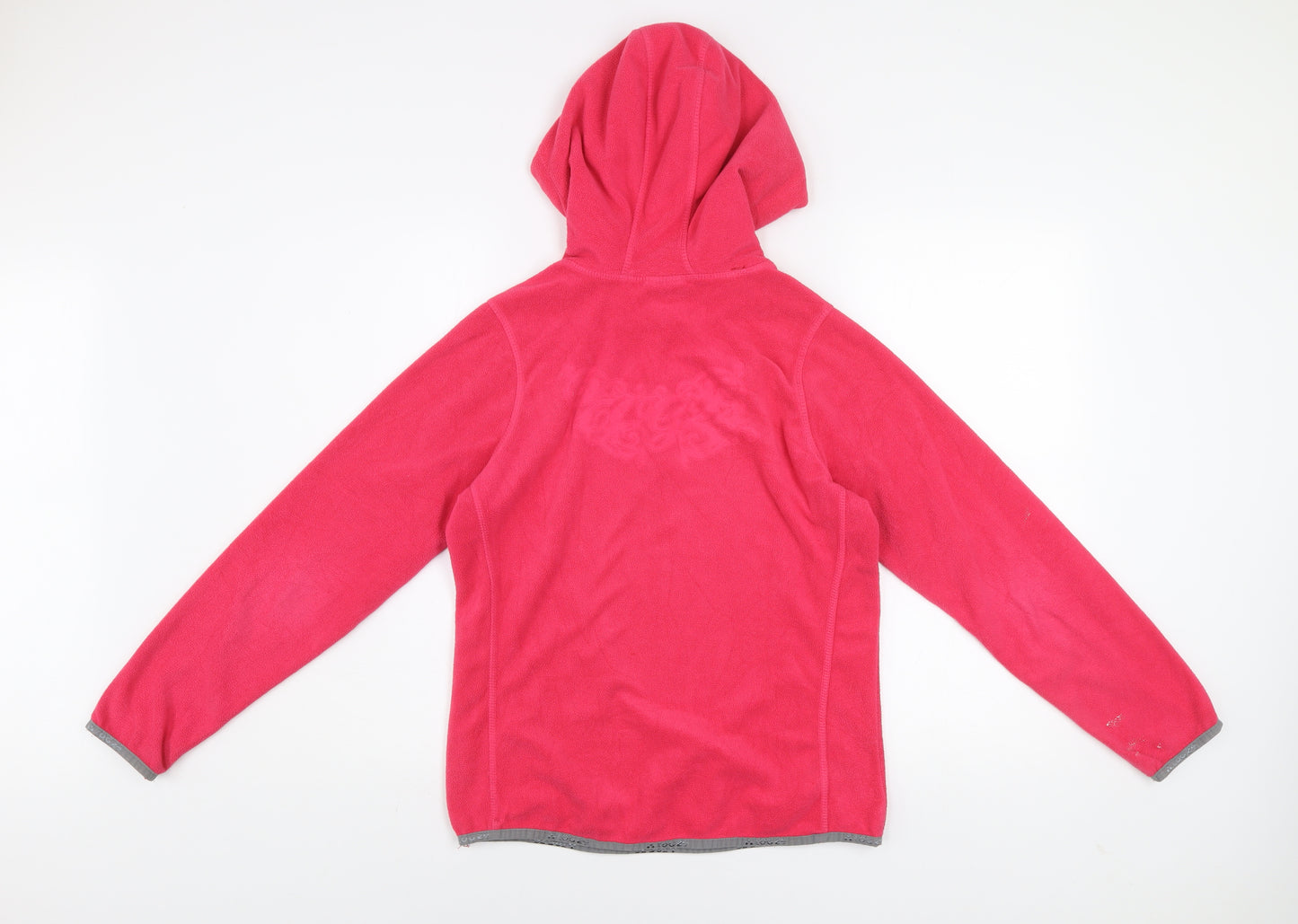 TOG24 Womens Pink Fleece Hoodie Size 10/12 Long Sleeve Pullover