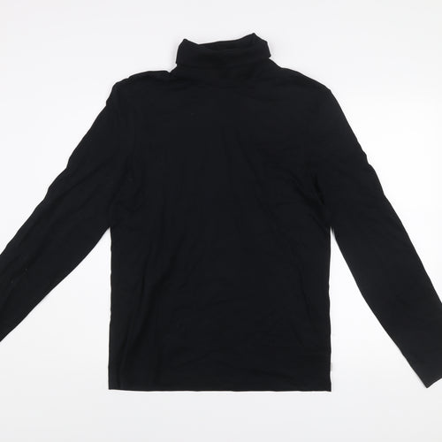 Marks and Spencer Autograph Men’s Black Slim Fit Supima Cotton Roll Neck Top Size S