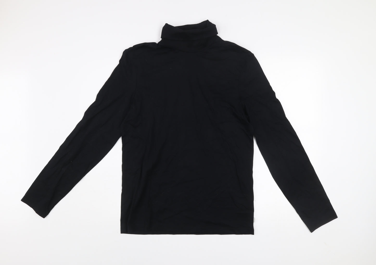 Marks and Spencer Autograph Men’s Black Slim Fit Supima Cotton Roll Neck Top Size S