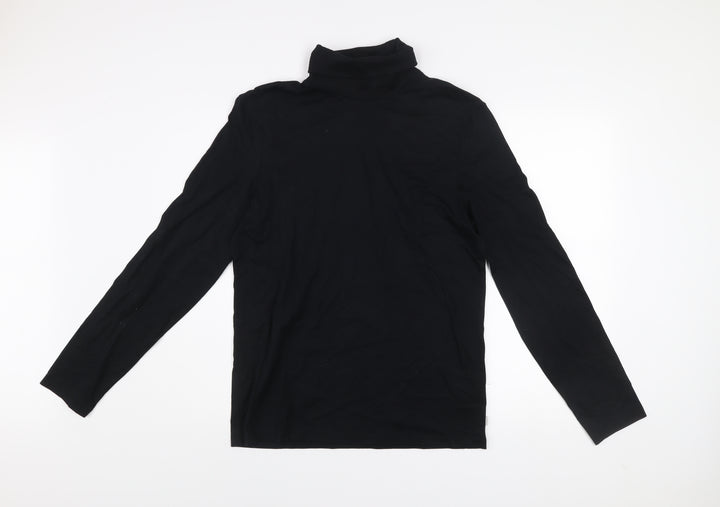 Marks and Spencer Autograph Men’s Black Slim Fit Supima Cotton Roll Neck Top Size S