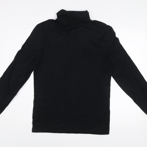 Marks and Spencer Autograph Men’s Black Slim Fit Supima Cotton Roll Neck Top Size S