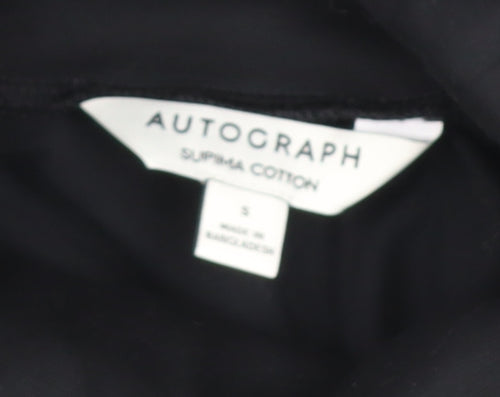 Marks and Spencer Autograph Men’s Black Slim Fit Supima Cotton Roll Neck Top Size S