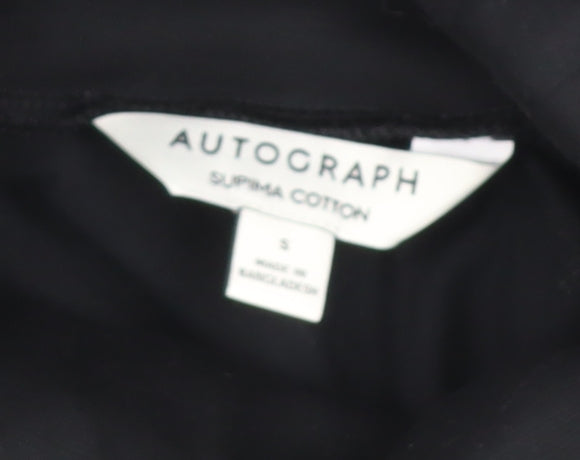 Marks and Spencer Autograph Men’s Black Slim Fit Supima Cotton Roll Neck Top Size S