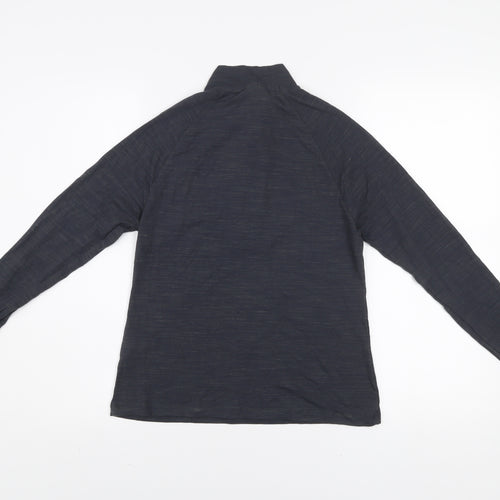 MP Women Black Long Sleeve 1/4 Zip Activewear Top Size S