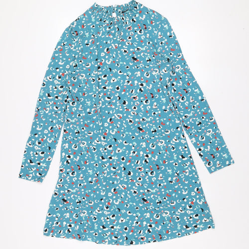 Marks and Spencer Women Blue Animal Print Shift Dress Size 12