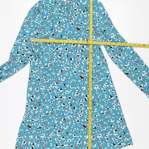 Marks and Spencer Women Blue Animal Print Shift Dress Size 12