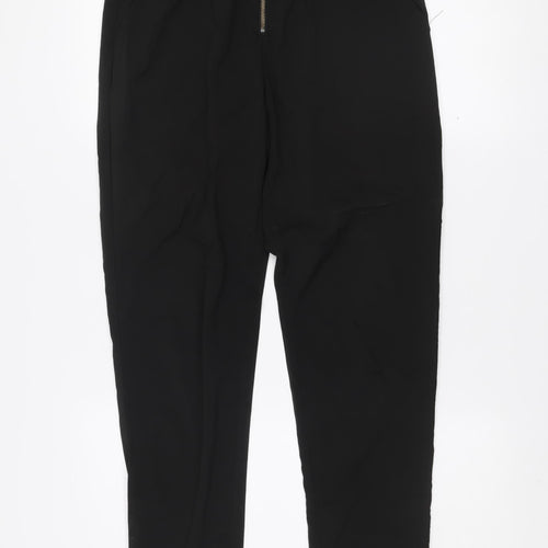 Love Label Women's Black Size 12 Tapered Zip Front Trousers