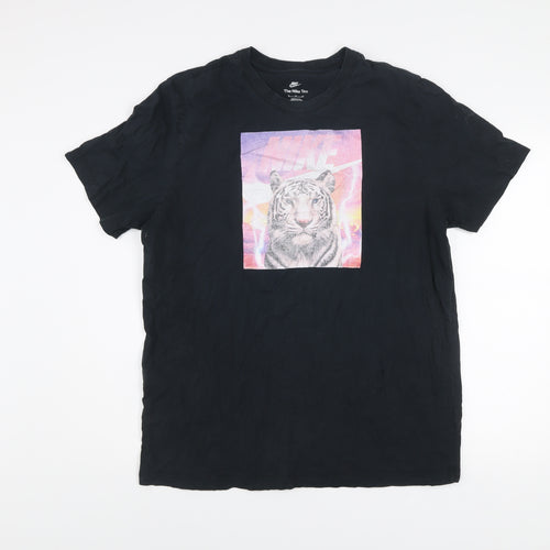 Nike Men's Black XL Graphic Tiger Print Short Sleeve T-Shirt