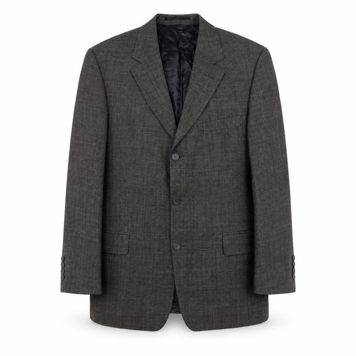 Jaeger Men’s Grey Wool Blazer Jacket 44R Classic Single Breasted