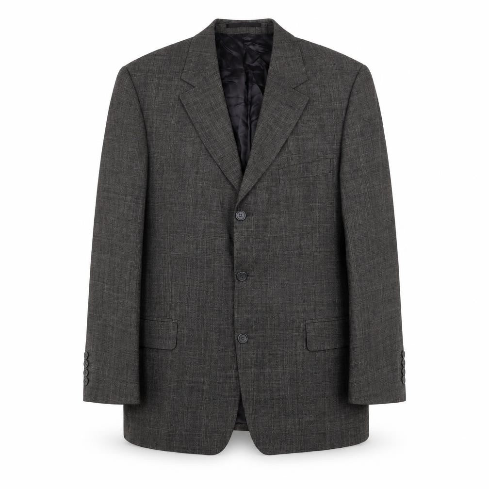 Jaeger Men’s Grey Wool Blazer Jacket 44R Classic Single Breasted