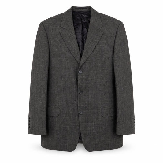 Jaeger Men’s Grey Wool Blazer Jacket 44R Classic Single Breasted