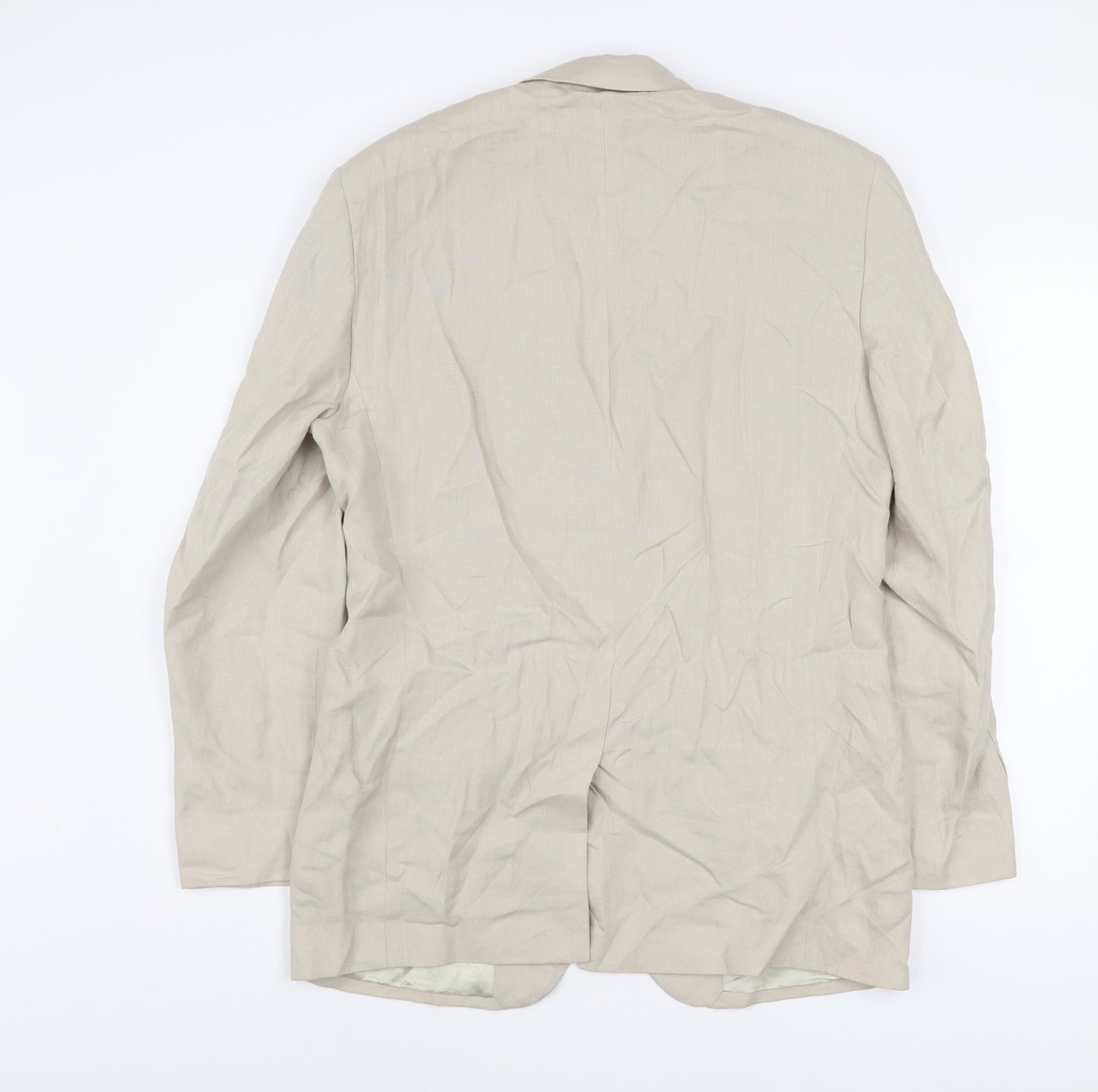 Linea Men's Beige Linen Blazer 38R Regular Fit Classic Jacket