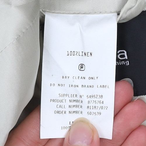 Linea Men's Beige Linen Blazer 38R Regular Fit Classic Jacket