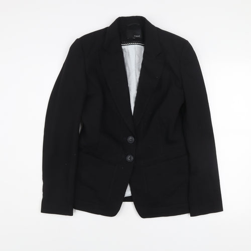 Next Women Black Size 12R Classic Two-Button Suit Jacket