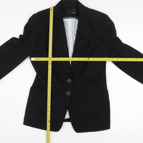 Next Women Black Size 12R Classic Two-Button Suit Jacket
