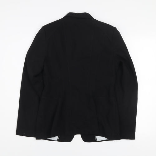 Next Women Black Size 12R Classic Two-Button Suit Jacket