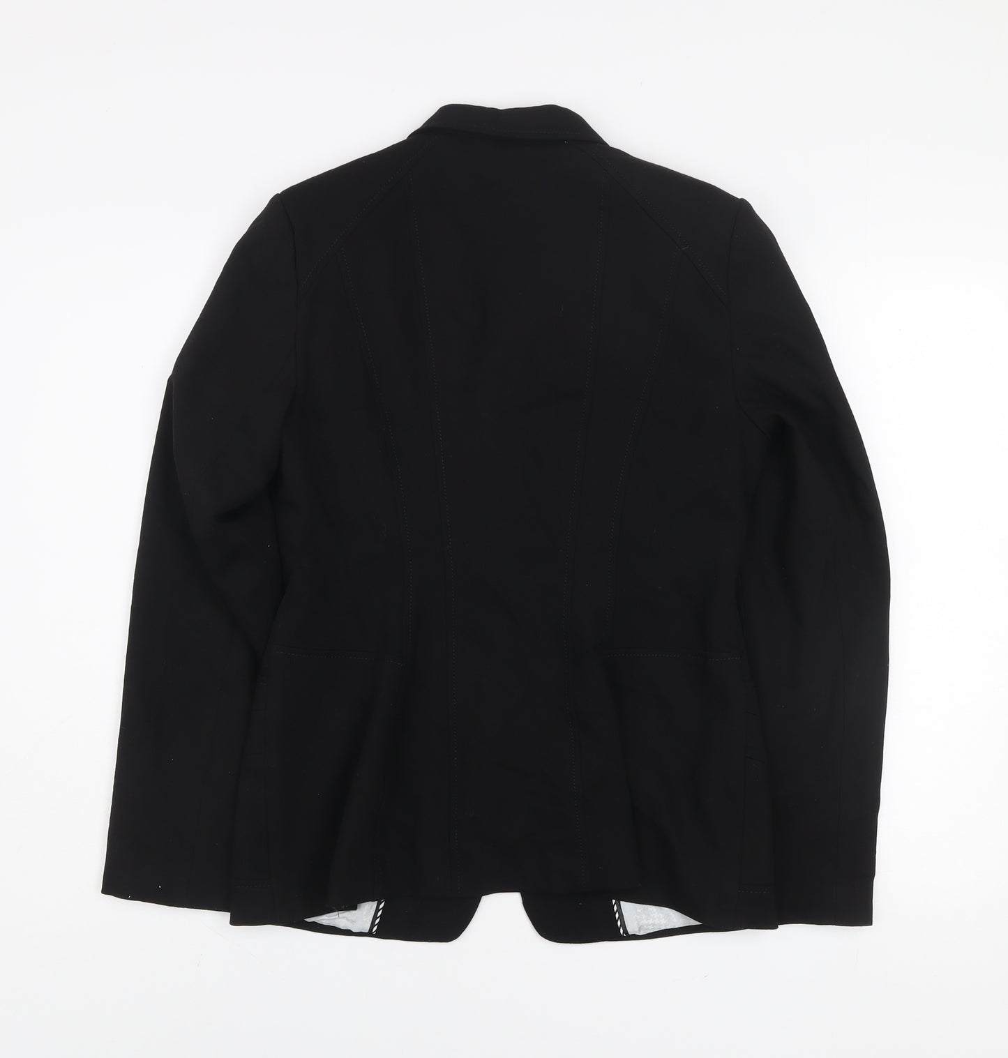 Next Women Black Size 12R Classic Two-Button Suit Jacket