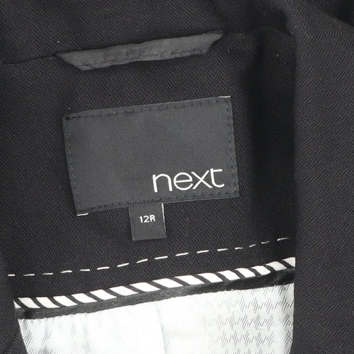 Next Women Black Size 12R Classic Two-Button Suit Jacket
