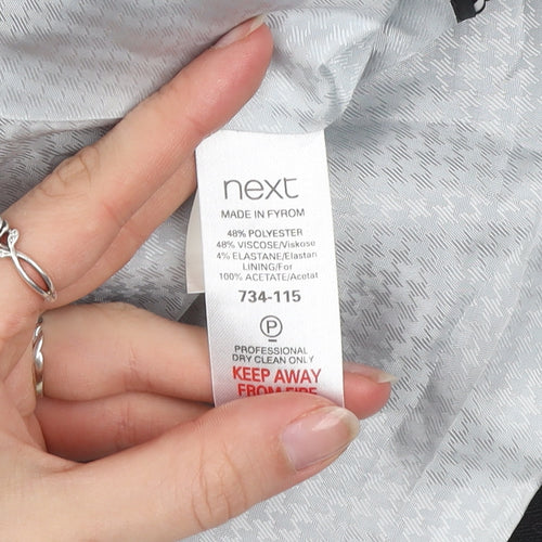 Next Women Black Size 12R Classic Two-Button Suit Jacket