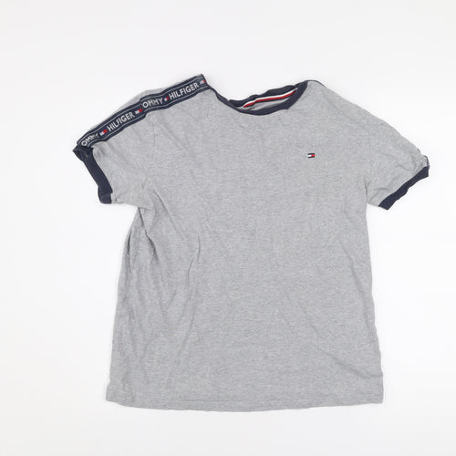 Tommy Hilfiger Men's Grey Short Sleeve Crew Neck Cotton T-Shirt Size S