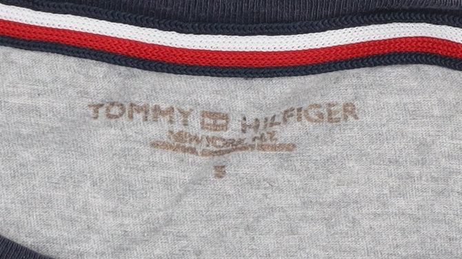 Tommy Hilfiger Men's Grey Short Sleeve Crew Neck Cotton T-Shirt Size S