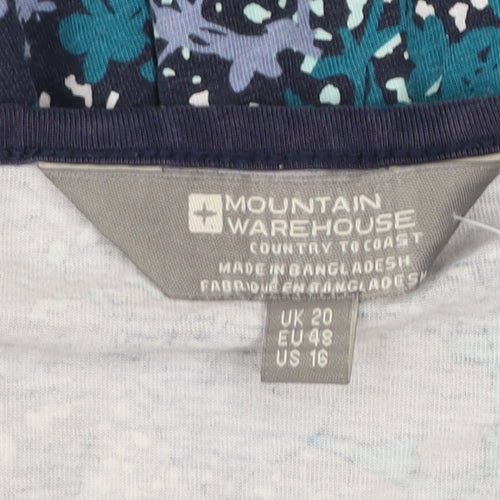 Mountain Warehouse Women’s Multicoloured Size 20 Floral Cotton Shift Dress