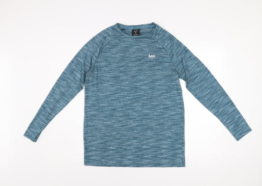 MP Men's Blue Long Sleeve Training Top Size S Athletic Fit