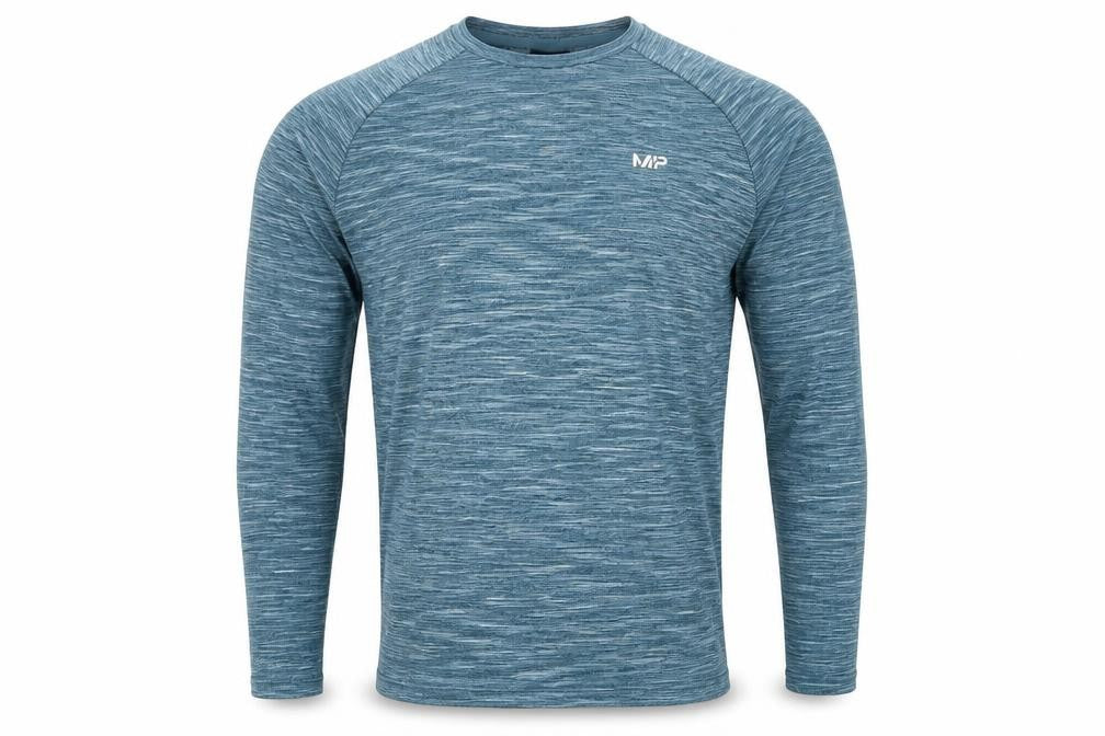 Myprotein Men's Blue Long Sleeve Training Top Size S Athletic Fit