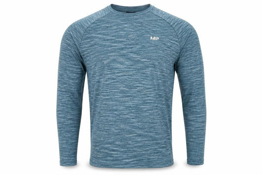 MP Men's Blue Long Sleeve Training Top Size S Athletic Fit