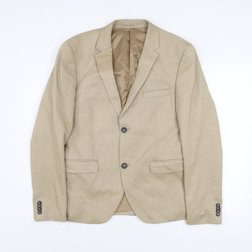 Topman Men’s Beige Slim Fit Jersey Blazer Jacket 40R