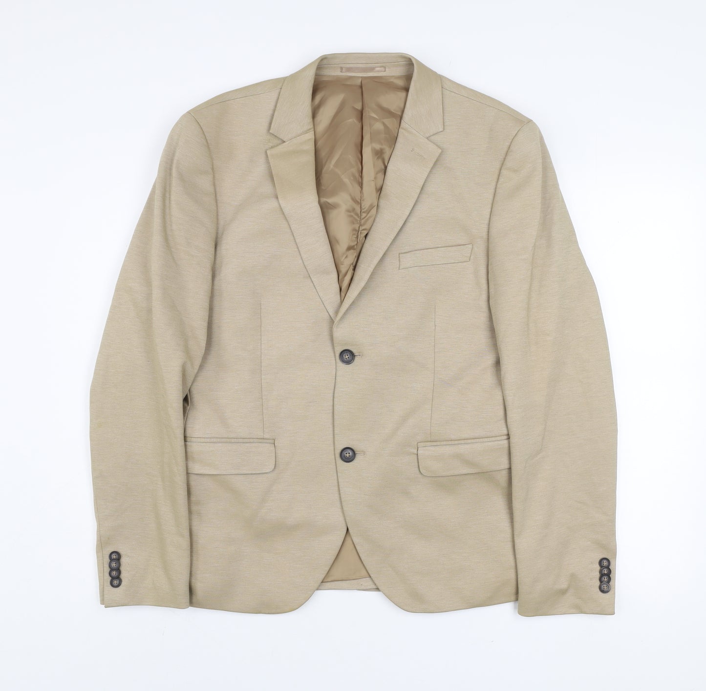 Topman Men’s Beige Slim Fit Jersey Blazer Jacket 40R