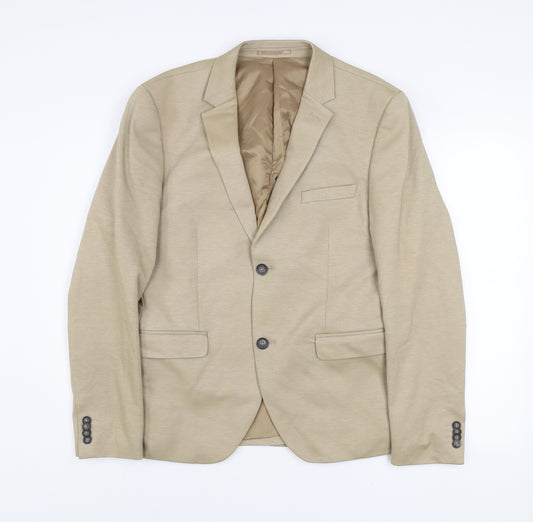 Topman Men’s Beige Slim Fit Jersey Blazer Jacket 40R