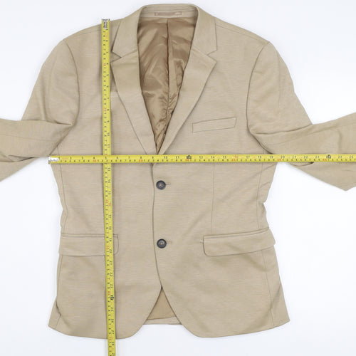 Topman Men’s Beige Slim Fit Jersey Blazer Jacket 40R