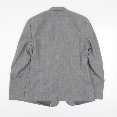 River Island Men's Grey Checked Slim Fit Blazer 40R