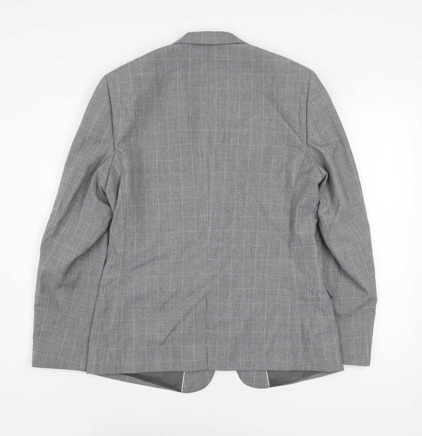 River Island Men's Grey Checked Slim Fit Blazer 40R