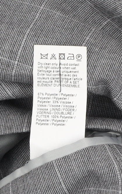 River Island Men's Grey Checked Slim Fit Blazer 40R