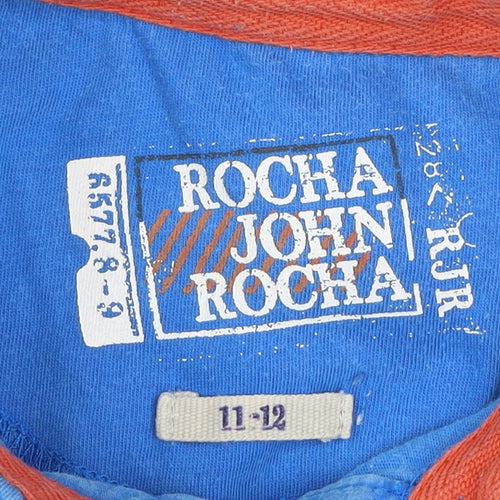 Rocha John Rocha Boys Blue 11-12 Years Cotton Polo Shirt