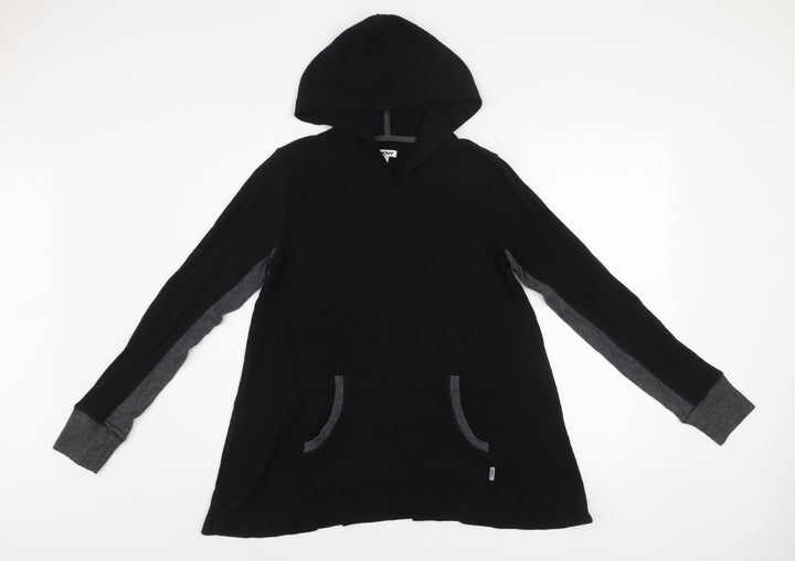 DKNY Women Black Pullover Hoodie Small Long Sleeve Lightweight