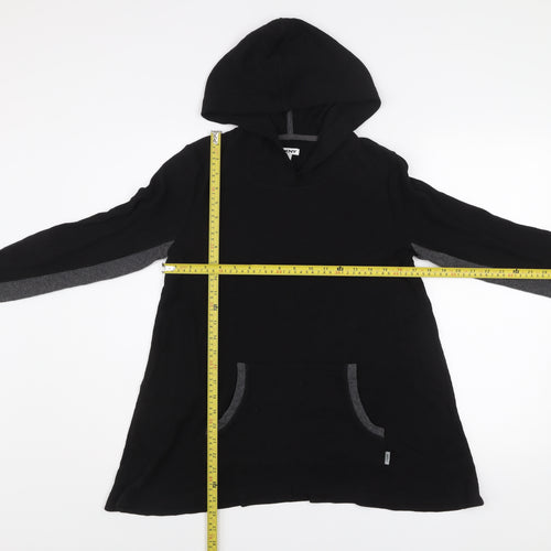 DKNY Women Black Pullover Hoodie Small Long Sleeve Lightweight