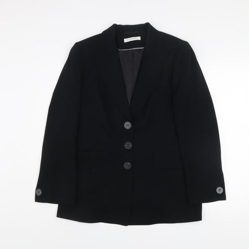 Planet Women’s Black Long Blazer Jacket Size M Classic Workwear