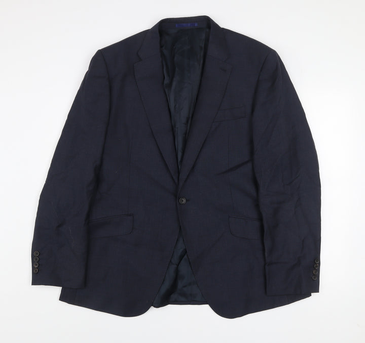 Next Italia Men's Blue 44R Wool Blend Single-Breasted Blazer